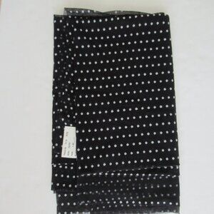 2 Yards of Polka Dot Stretch mesh fabric 51” width Black and white